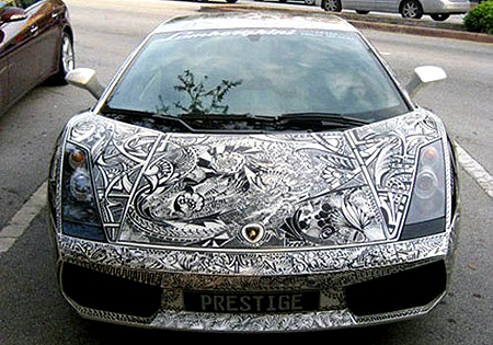 car painting on ... with a custom hand-drawn paint job. Click here for more pictures