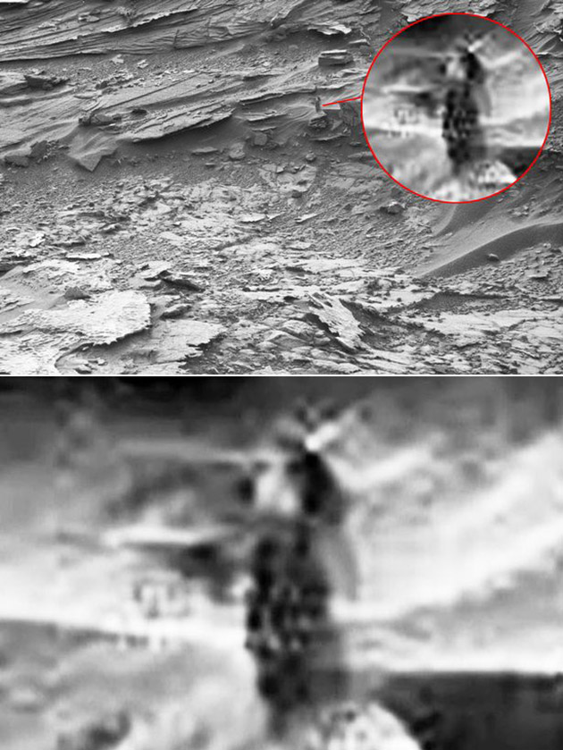 NASA S Curiosity Rover Spots Bizarre Humanoid Like Dark Lady Woman On