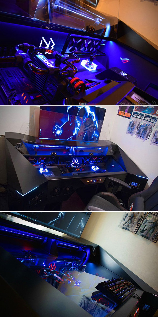 Gaming PC in a Desk