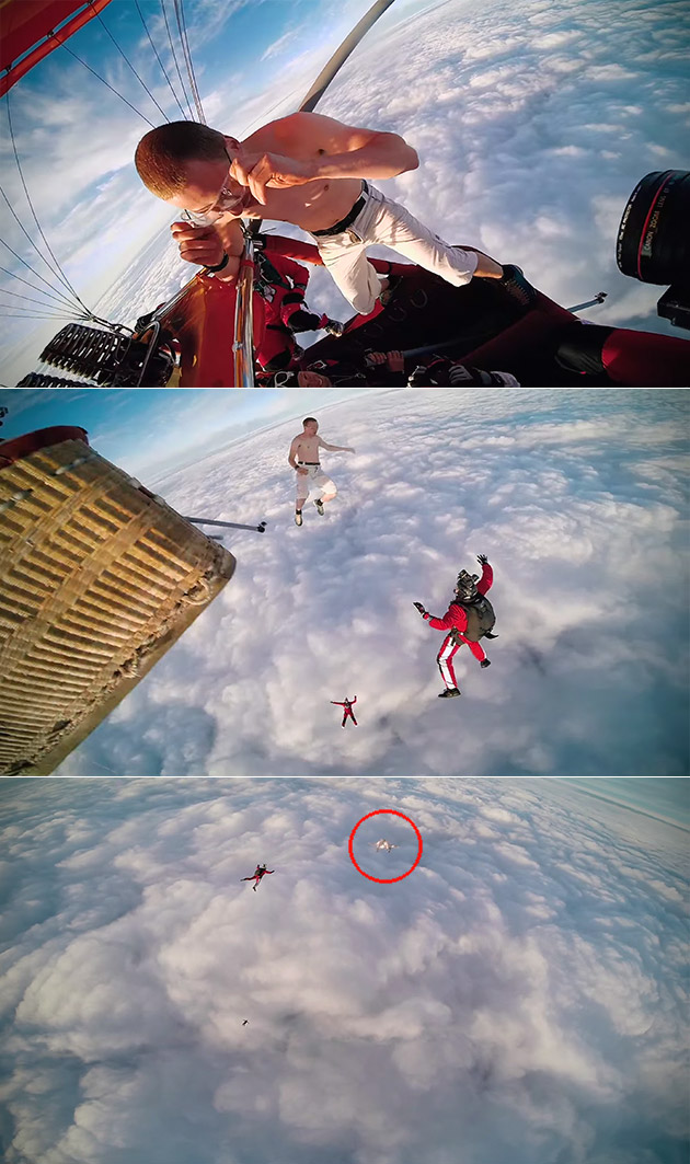 Guy Skydives Without Parachute