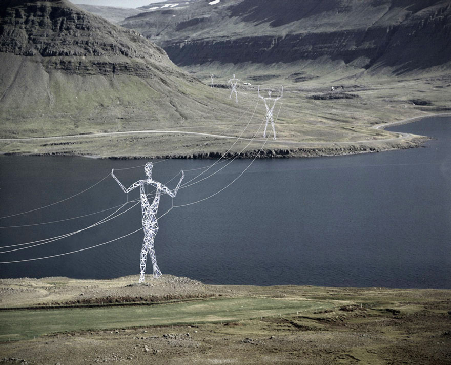 Human Pylons Iceland