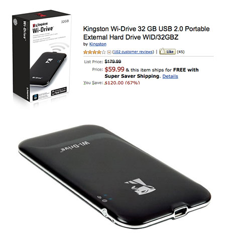 portable hard drives under $60 on -Drive 32GB Wireless Wi-Fi Hard Drive Gets 67% Reduction to Under $60 ...