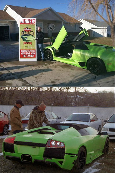KSLTV reports the lime green Murcielago Roadster will head to a Las Vegas