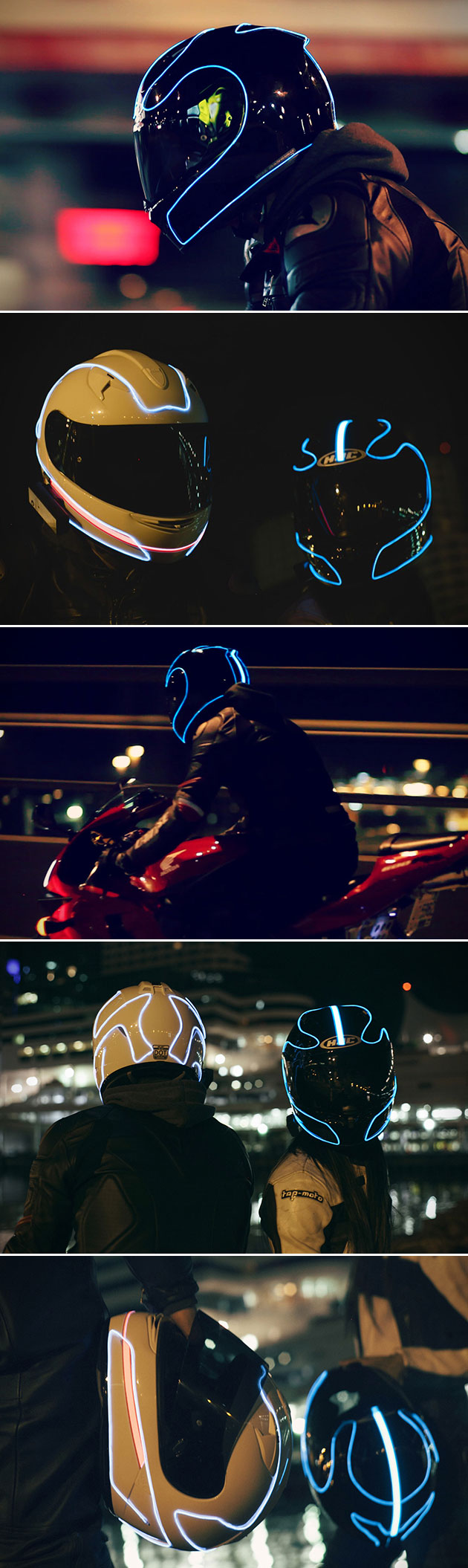 LightMode Motorcycle Helmet TRON