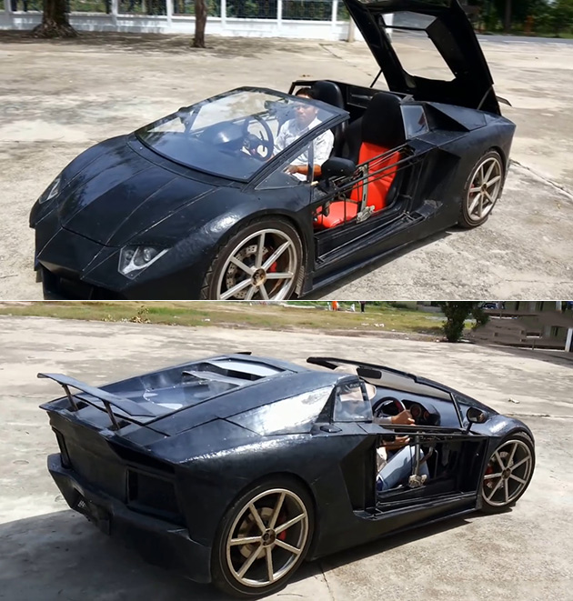 Auto Enthusiast Builds Miniature Lamborghini Aventador ...