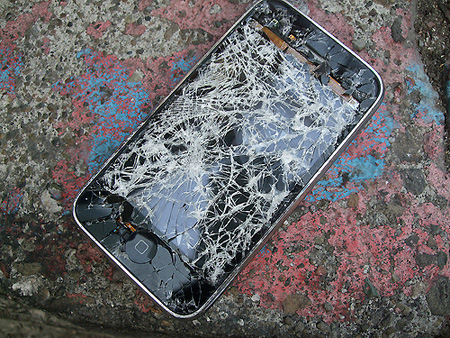 Smashed iPhones