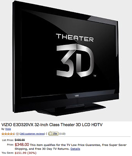 New VIZIO XPG202 Passive 3D Glasses For VIZIO E3D320VX, E3D420VX, E3D470VX, M3D650SV
