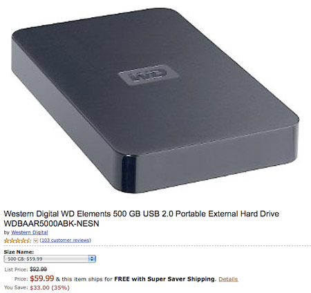 Impolite moisture breaking Dawn Deal of the Day: $92.99 Western Digital WD Elements 500GB Portable Hard  Drive for $59.99 Shipped - TechEBlog