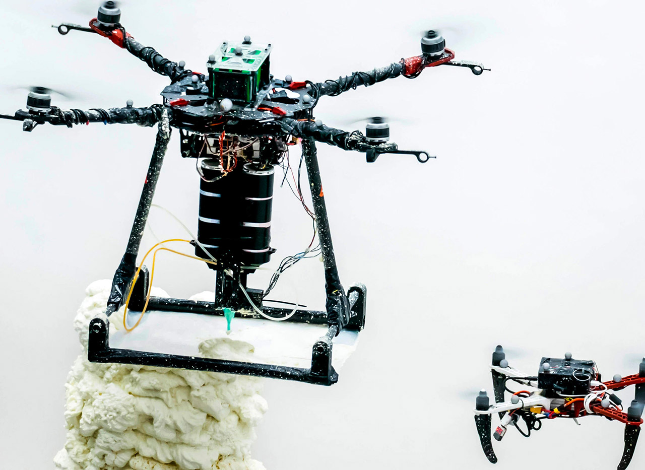 3D Printing Drone Swarms Construction Building