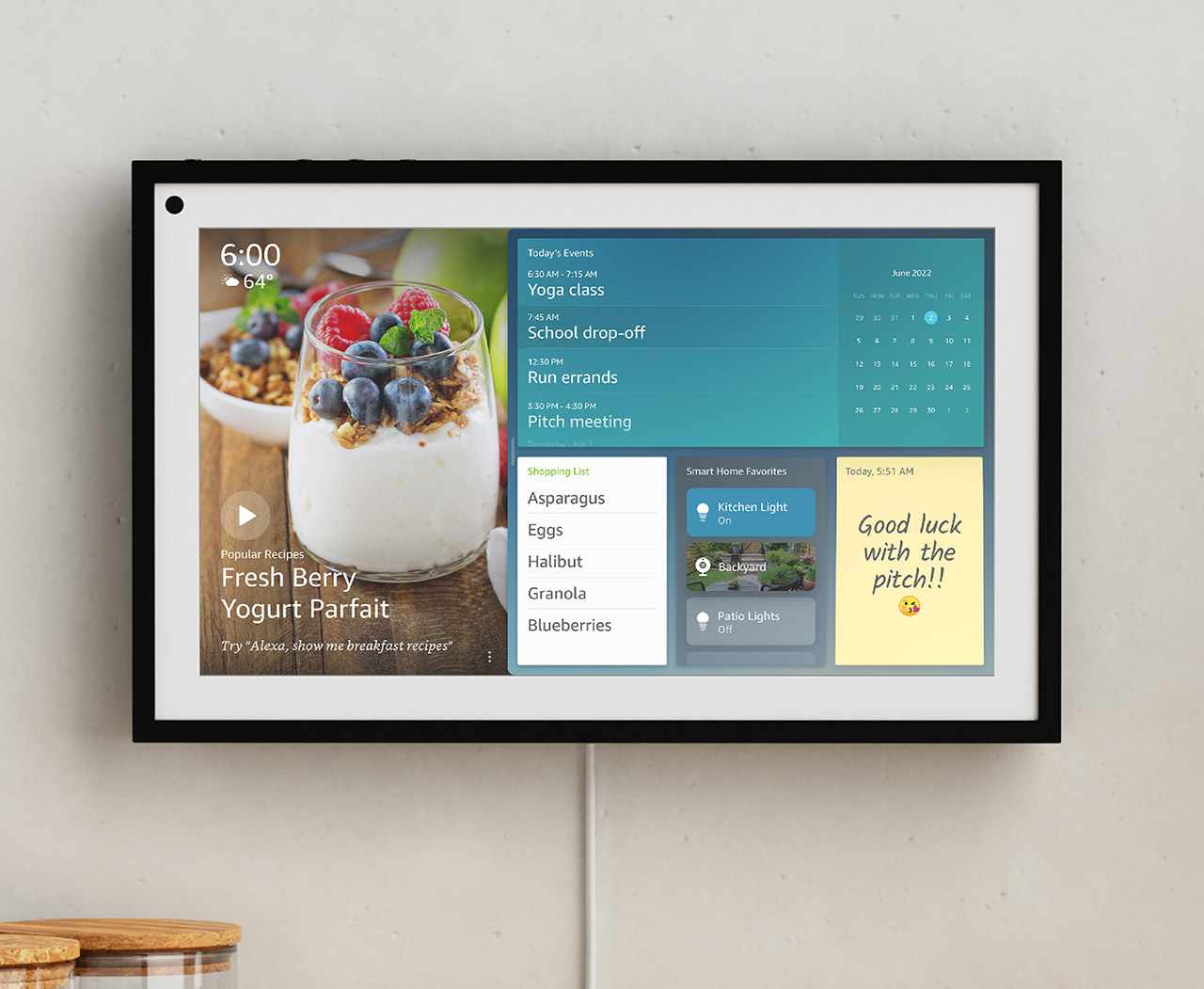 Amazon Echo Show 15 Can Be Mounted On Walls Or Placed On A Counter 