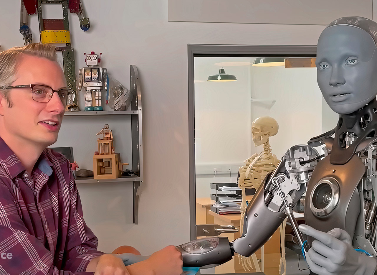 Ameca AI Humanoid Robot GPT-3 Speech Recognition