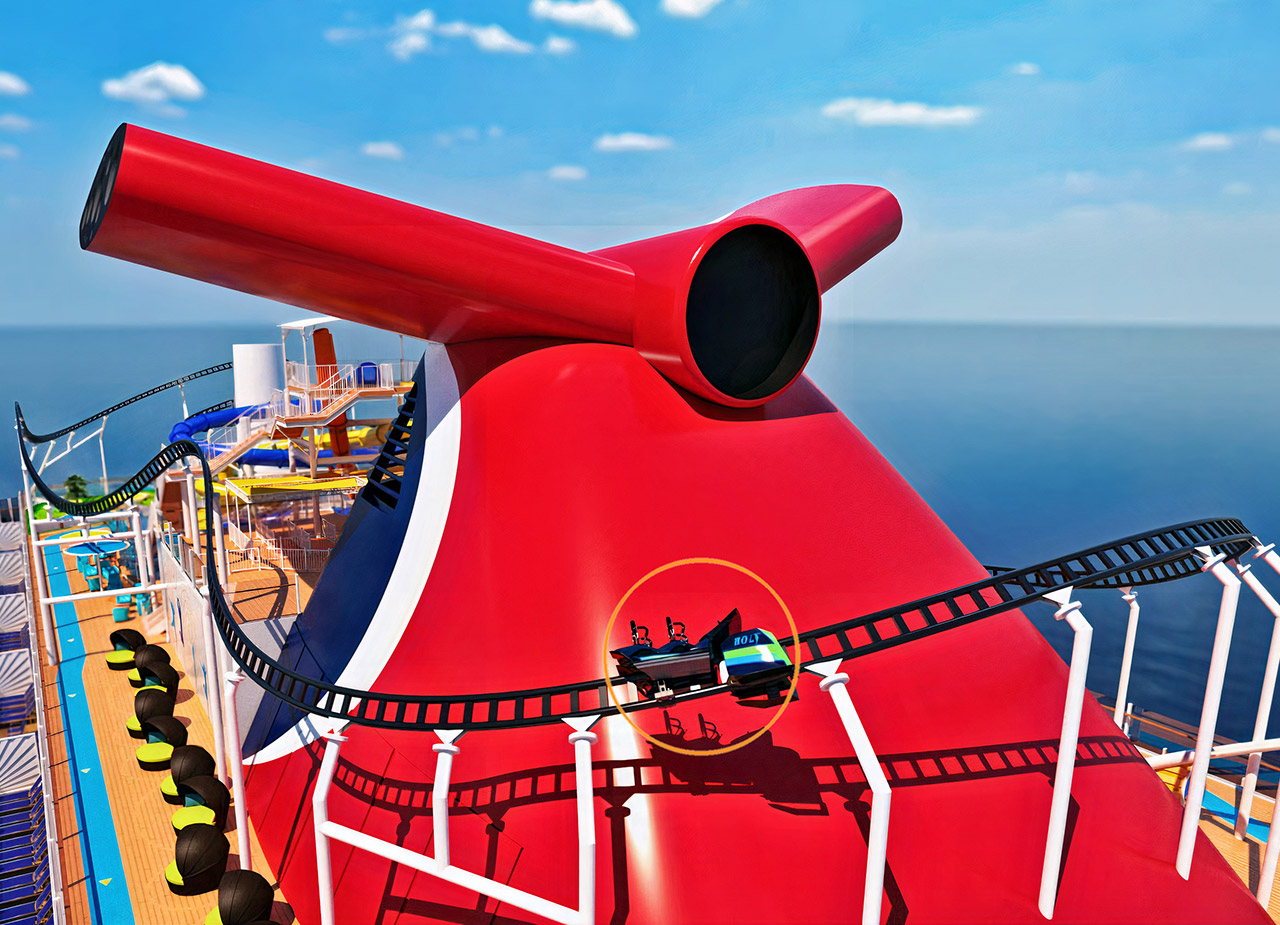BOLT Carnival Mardis Gras Cruise Ship Roller Coaster