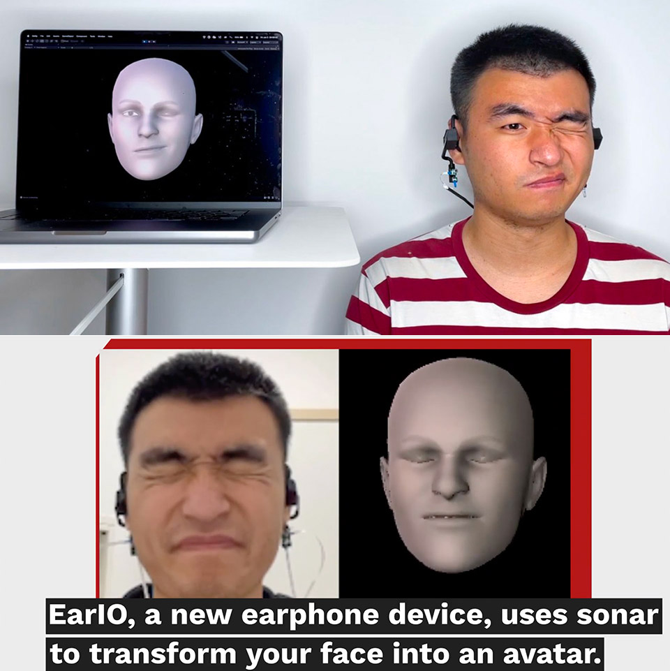 Cornell Earable Wearable Earphone Sonar Facial Expressions