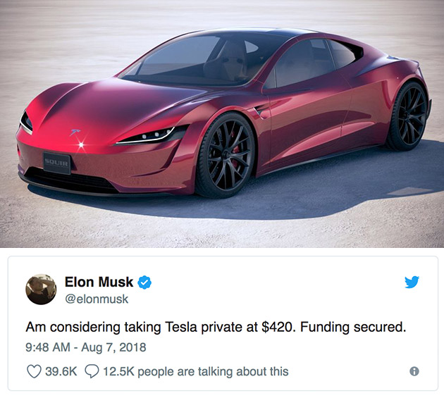 Elon Musk Tesla Private