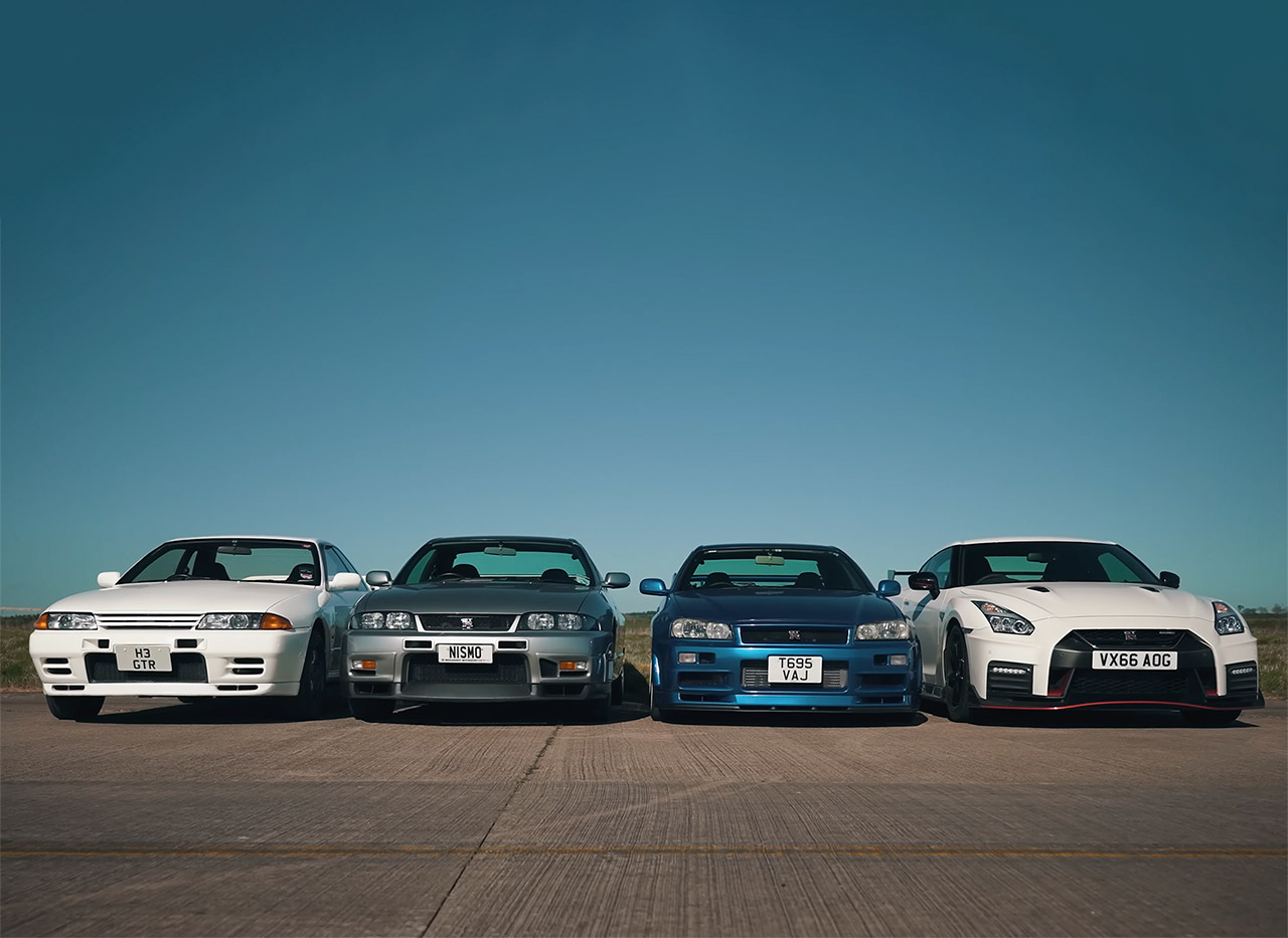 Every Generation Nissan GT-R Drag Racing