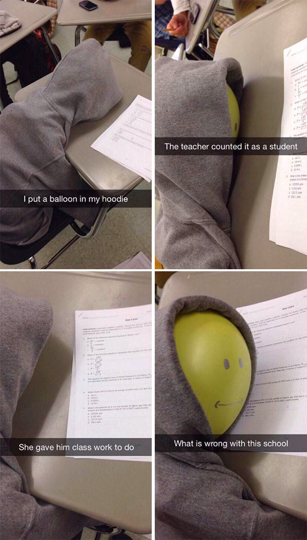 Using a Balloon Decoy in Class and 12 More Funny Snapchat Messages -  TechEBlog