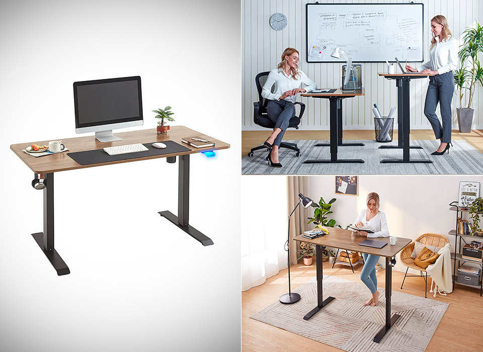 Linsy Home Electric Height Adjustable Standing Desk