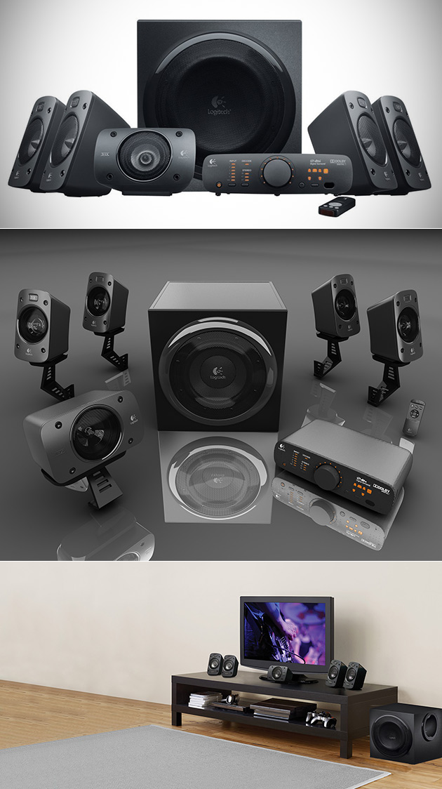 Logitech Z906 – Sistema Audio Surround 5.1 THX, 1000W, Con Ingressi Multipli, Telecomando, Ricondizionato Certificato