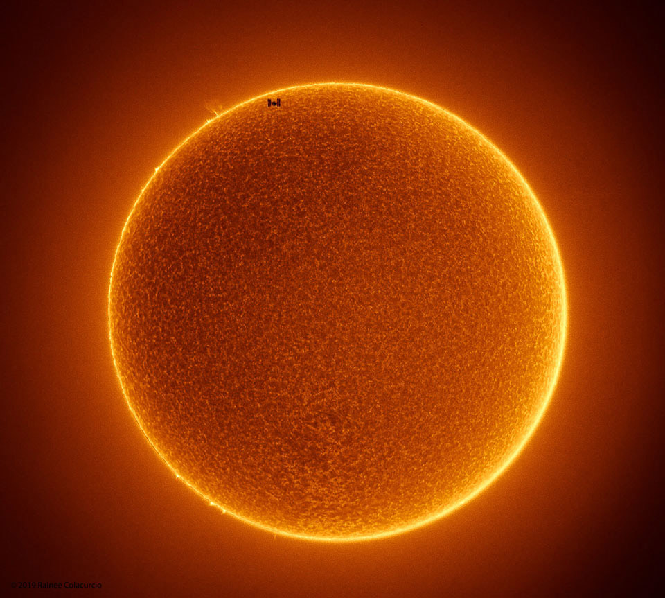 NASA ISS Crosses Sun