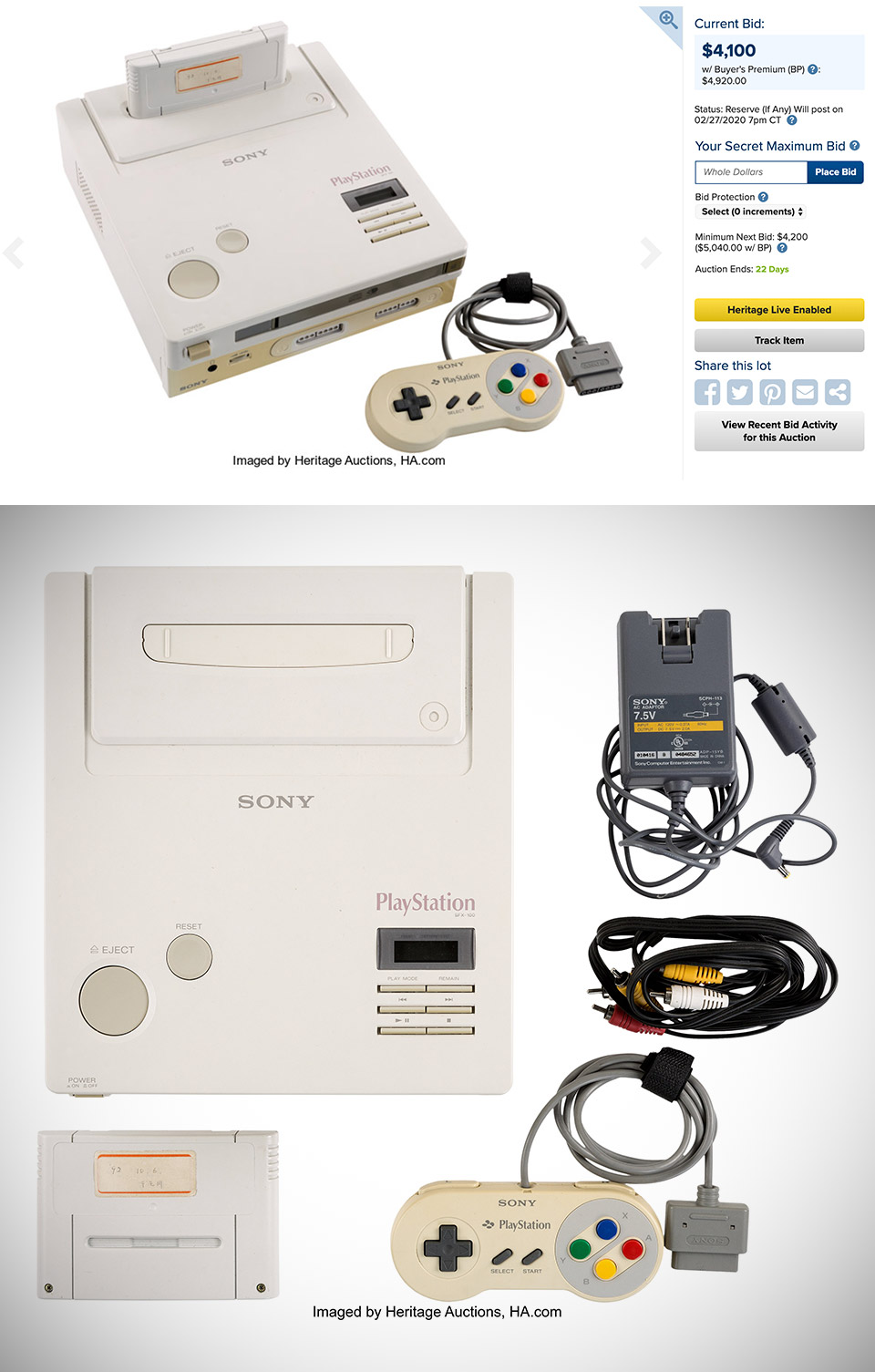 Nintendo PlayStation Prototype Auction