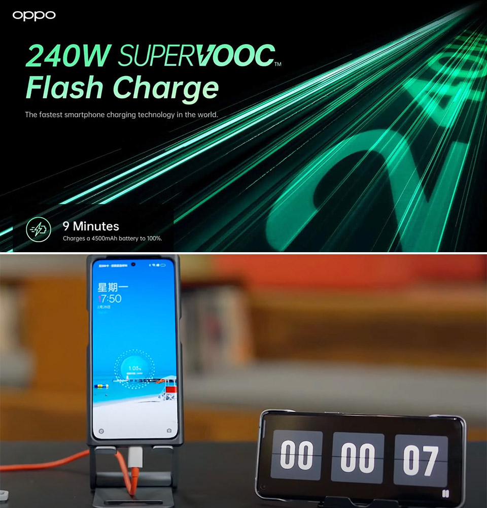 OPPO 240W SUPERVOOC Fast Charging Smartphones