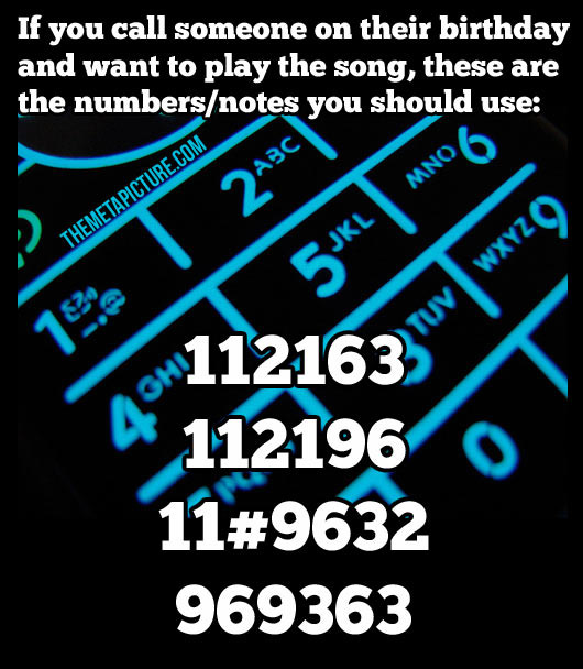 How to Play Happy Birthday Phone Number Pad Keypad