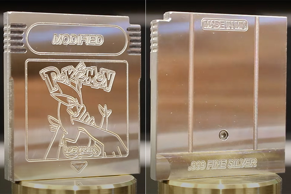 Real Pokemon Silver Cartridge Metal
