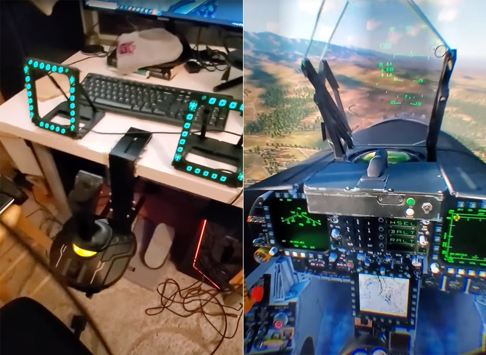 Realistic Homemade VR Flight Simulator Setup