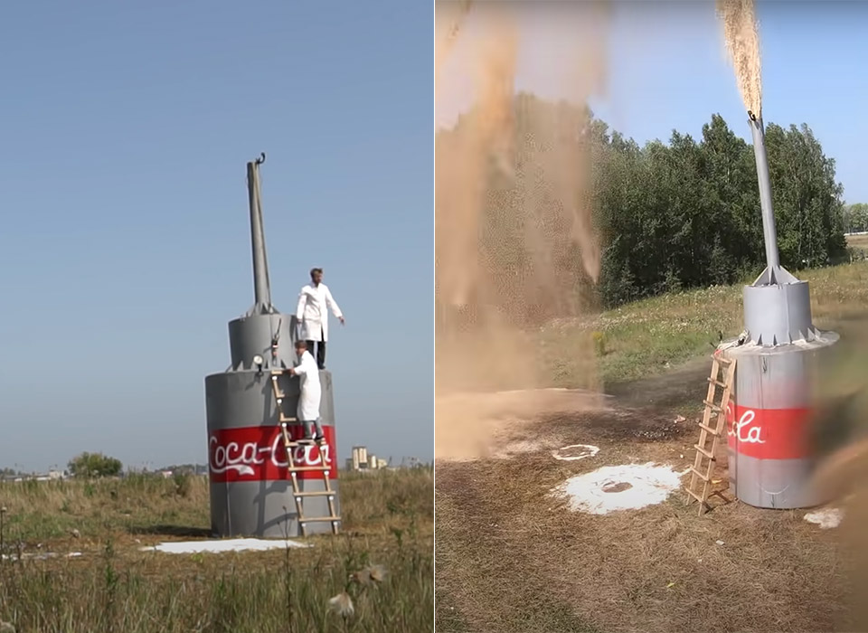 Russia Coca-Cola Baking Soda Eruption