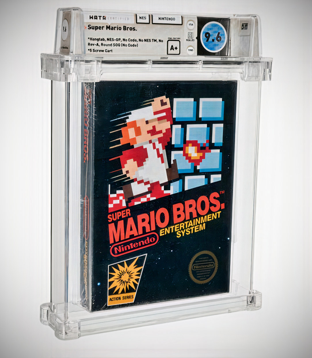 Sealed Graded Super Mario Bros. NES Cartridge Record