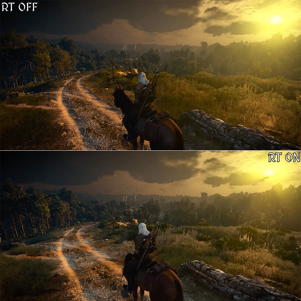 The Witcher 3 Next-Gen PC Ray Tracing On Off