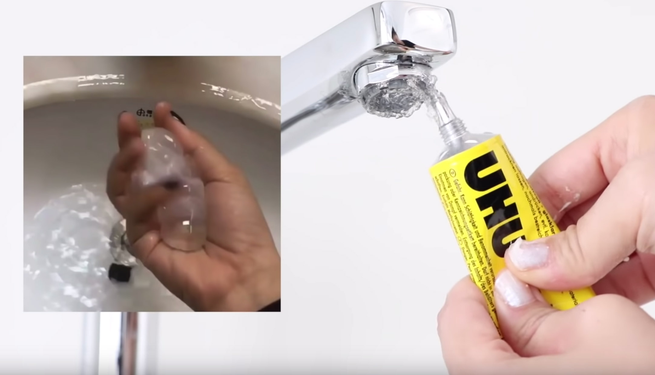 UHU Glue Water Bubble Challenge Faucet