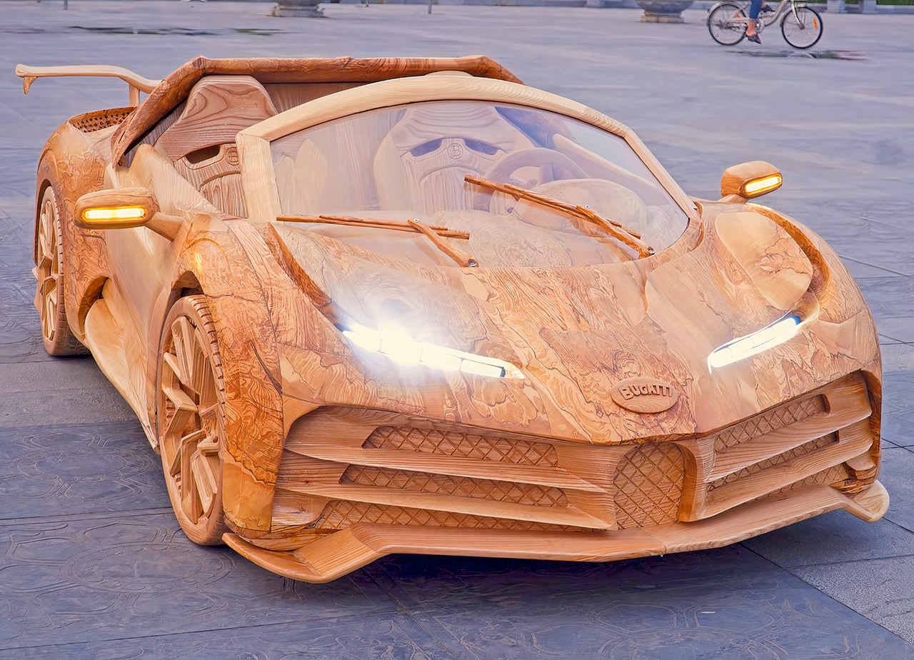 Wooden Bugatti Centodieci